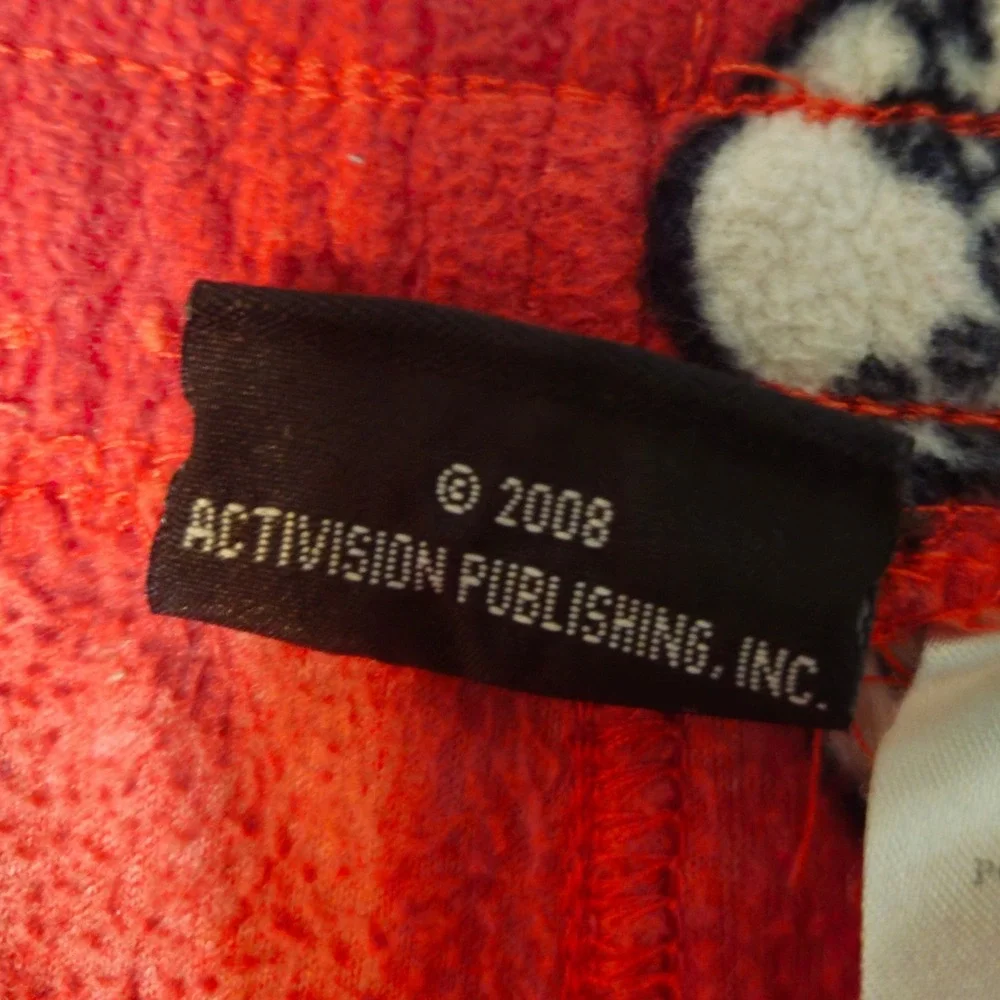 Guitar Hero Pajama Pants Mens L XL Red Fleece 2008 Activision VTG Gaming‎ Lounge
